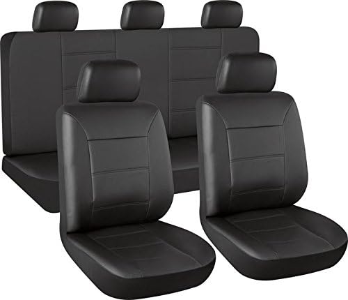 Premium PU Leather Car Sat Covers-Air Bag Compatible Anti-Wrinkle-Easy To Clean Car Seat Covers