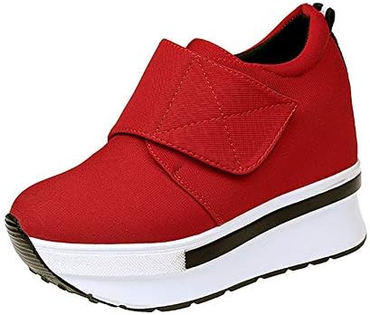 Sports Shoes, Ba Zha Women Fashion Sneakers Sports Running Hiking Thick Bottom Platform Shoes Outdoor Ladies Increased Height Mid Shoes Travel Slip-on Shoes Round Toe Shoes