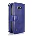 S6 Active Case, Galaxy S6 Active Case, Cellularvilla Wallet Bag Case, Pu Leather Flip [Card Slots] Case, [Zipper Wallet] [Magnetic Detachable] Cover for Samsung Galaxy S6 Active G890 (Midnight Blue)