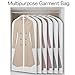 Zilink Garment Bags for Long Dresses 60-inch Translucent Suit Bag with Full-Length Zipper (Set of 6) for Dance Costumes Gown Dress Clothes Storage [Upgraded Version]