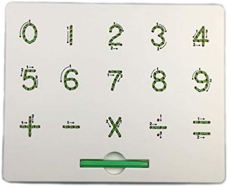 JohnCalbe Magnetic Tablet Drawing Board Pad Toy Bead Magnet Stylus Pen 26 Alphabet Numbers Writing Memo Board Learning Educational Kid Toy