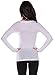 Active Basic Athletic Fitted Plain Long Sleeves Round Crew Neck T Shirt Top, Longer Length (Medium, White)