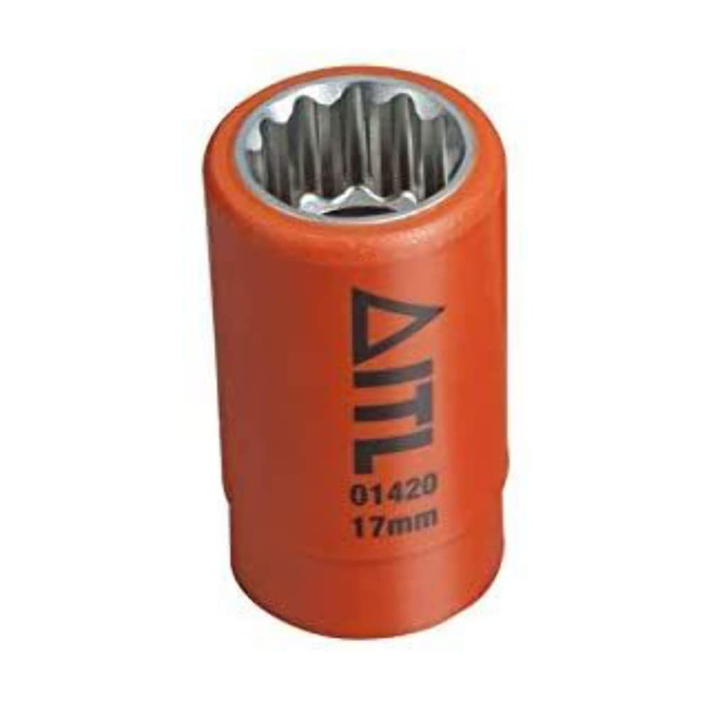 ITL Insulated Tools Insulated Socket – 10mm 1/2in Drive 1000V Rated for Electrical Safety Durable and Precise Suitable for Professional Electricians