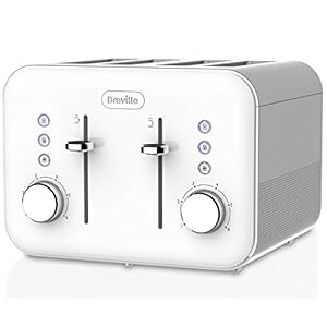 Breville-VTT687-High-Gloss-Toaster-4-Slice-with-Variable-Browning-and-High-Lift-White Breville VTT687 High Gloss Toaster, 4 Slice, with Variable Browning and High Lift, White