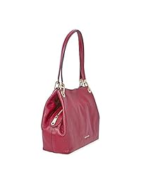 Michael Kors Raven - Bolso bandolera de piel grande, color marrón