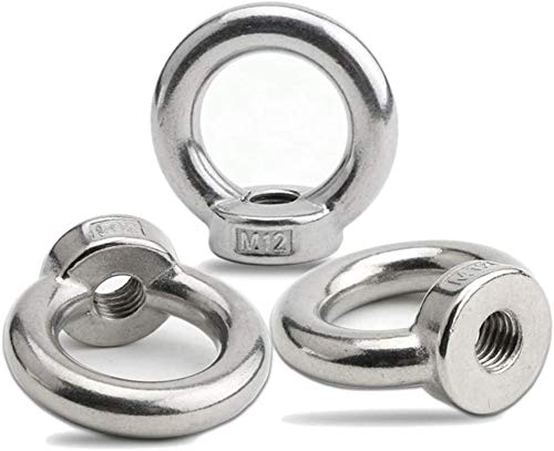 BOZONLI M5 Lifting Eye Nut 304 Stainless Steel Ring Eye Bolts Threaded Nuts 3 pcs