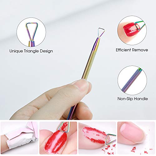 Cuticle Trimmer with Cuticle Pusher 3 Pieces, Professional Stainless Steel Nipper Clippers Cuticle Remover manicure tools Set Cuticle Cutter for Fingernails and Toenails Chameleon - Thumbnail 4