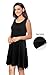 AnniBlue Womens Casual Dresses For Women Tshirt Tunic Swing Dress For Women Black Large