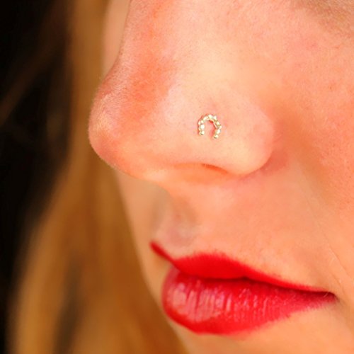 Nose Stud, Sterling Silver Nose Piercing, Tribal Tiny Silver Nose Pin, 22g, Handmade Designer Piercing Jewelry