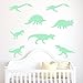 Iuhan 8pcs Dinosaurs Wall Decals Fluorescence Stickers Glow in The Dark, Children's Room Nursery Removable Wall Stickers Murals