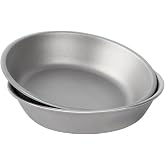MAXCOOK Pure Titanium Camping Sauce Dish 2 Pieces 4.6 inch Salad Sacue Bowl for Backpacking Outdoor Hiking