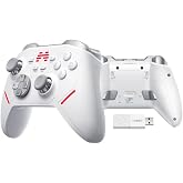 BEITONG KP20 Wireless Controller, TMR Joystick, Hall Trigger, White | TMR Joysticks, Hall Triggers,1000Hz Polling Rate, Mechanical Buttons, Hybrid D-Pad, 6 Axis