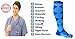 Compression Socks (1 pair) for Women & Men - Easywear Series - Best Graduated Athletic Fit for Running, Nurses, Flight Travel, & Maternity Pregnancy - Boost Stamina & Recovery (Blue Argyle, L/XL)