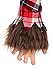 Fierce Werewolf Costume for Kids - Includes Plaid Shirt, Furry Headpiece & Shoe Covers - Classic Halloween Look M
