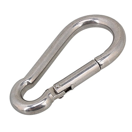 image for CNBTR  M8 x 80mm Spring Snap Hook Carabiner Spring Snap Link Grade Hea