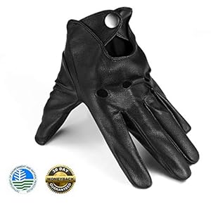Driving Gloves Thin Black Leather Gloves Mens Driving Gloves Touchscreen Outdoor Sports