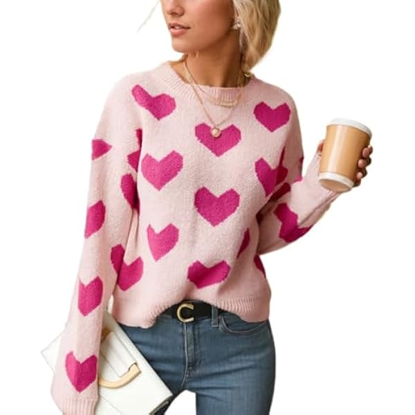 Women's Heart Sweater Cardigan Long Sleeve Button Knit