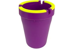 SnowTree - Ash Tray for Cars - Self Extinguishing Car Ashtray (Purple Glow Rim, Standard Size) Smokeless Ashtray for Cars Portable Ashtray - Automotive Ashtrays - Cup Holder Ashtray Trash Can