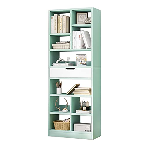 IOTXY Wooden Open Shelf Bookcase 71 Inches Tall Freestanding Display