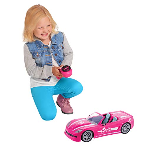 Barbie Remote Control (RC) Pink Convertible Car with Lights for Barbie