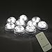 Acmee (pack of 10) 3LEDs Bright White LED Water Proof Vase Light With Remote Control for wedding or party decoration, /LED Submersible Candle Light With Remote in White for Table Centerpiece
