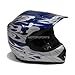 TMS Youth Kids Blue Flame Dirt Bike Motocross Helmet Atv Mx (Small)