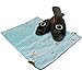 Wrapables Beautiful Embroidered Silk Travel Bag for Lingerie & Shoes - Sky Blue