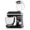 Sensio-Home-2-in-1-Food-Processor-Blender-Stand-Mixer-Machine-1300W-Electric-Motor-Dough-Hook-Whisk-Beater-Splash-Guard-6-Speed-45-Litre-Stainless-Steel-Mixing-Bowl-15L-Glass-Jug Sensio Home 2-in-1 Food Processor Blender & Stand Mixer Machine - 1300W Electric Motor - Dough Hook, Whisk, Beater…