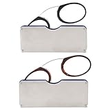 DOUBLETAKE 2 Pairs of Pince Nez Style Nose Resting Pinching Portable Reading Glasses with No Temple Arms Readers for Men and Women - Choose Your Magnification