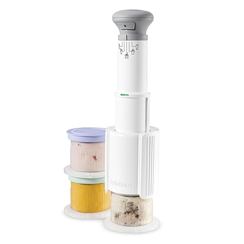 Cuisinart Freeze Wand® Ice Cream Maker | Includes 3 x 240ml dessert pots | 5 presets: Ice Cream, Sorbet, Milkshake, Slushie, Mixins | high-protein, dairy-free, vegan, low calorie