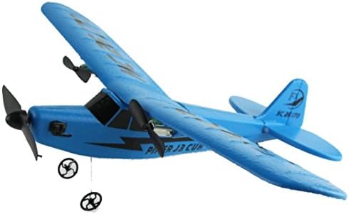 TOPUNDER Remote Control RC Helicopter Glider Airplane EPP foam 2CH 2.4G Plane Toys (blue)