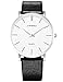 SINOBI White Big Dial Men's Lady Women Unisex Leather Quartz Sport Wrist Watch Gift SNB011