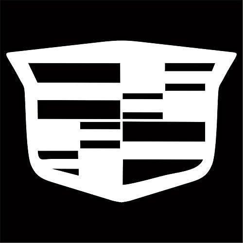 Cadillac Vinyl Decal / Sticker - White 4" - Chevy, Chevrolet