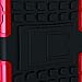 Galaxy J7 Pro J730G Case,Mama Mouth Shockproof Heavy Duty Combo Hybrid Rugged Dual Layer Grip Cover with Kickstand for Samsung Galaxy J7 Pro J730G 2017(with 4 in 1 Packaged),Red