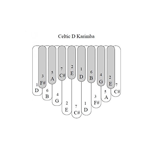 Hugh Tracey Celtic D Karimba Designed For Fast Celtic Jigs and Reels