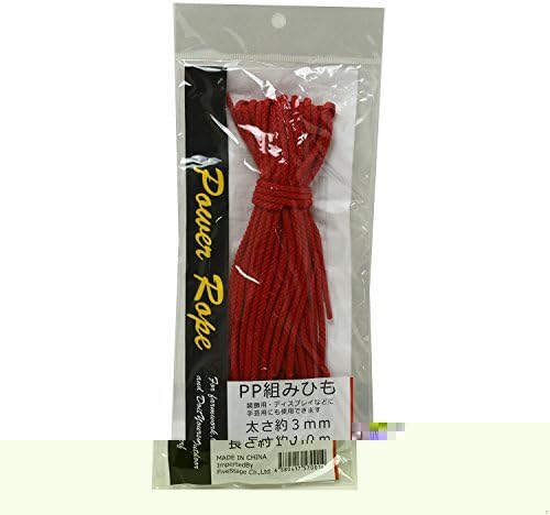 PP Eight blown decorative string braid 3 mm × 10 m red