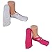 4 Pair Non Slip Silicone Dot Cotton Yoga Socks for Women, White.Black.Blue.Rose-carmine, X-Large
