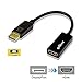 gofanco® Gold Plated 4K 30HZ DisplayPort to HDMI Adapter - Black, Male to Female for DisplayPort Enabled Desktops and Laptops to Connect to HDMI Displays (DPHDMI4K)