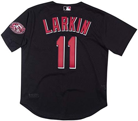 Amazon Com Barry Larkin Cincinnati Reds Men S Black Authentic Batting Practice Jersey Clothing