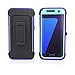Galaxy S7 Edge Case, ToughBox® [Armor Series] [Shock Proof] [Purple | Aqua] for Samsung Galaxy S7 Edge Case [Built in Screen Protector] [Holster & Belt Clip] [Fits OtterBox Defender Series Clip]