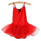 PanDaDa Girls Party Ballet Tutu Dance Dresses Cute Leotard Sleeveless Skirt 2-7Y