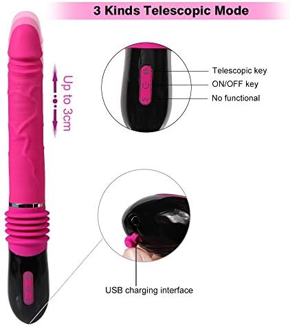 11.81Inch Thrûstińg Vibrartor Super Soft Silicone with Handhold Size for Female Women Pleasure Full-Automatic, Pink