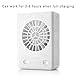 Powshop Portable Necklace Multi-functional Rechargeable Mini Fan 3 Speeds Personal Cooling Fan with 18650 Li-ion Battery & USB Charging & String for Outdoors/Travel/Office (White)