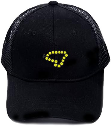 Men Trucker Cap Embroidered Snapback Adjustable Bead Necklace Cartoon Summer Mesh Cotton Baseball Hat (Necklace)