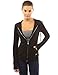 PattyBoutik Women's Hoodie Pocket Zip Up Jacket (Black S)