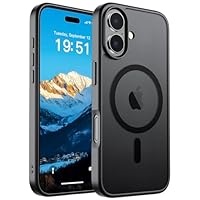 SUPFINE Magnetic for iPhone 17 Case (Compatible with MagSafe)(Military Grade Drop Protection) Translucent Matte Shockproof with Anti-Fingerprint Phone Cover,Black