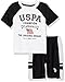U.S. Polo Assn. Baby Boys' Sleeve T-Shirt and Mesh Short Set, White, 12M