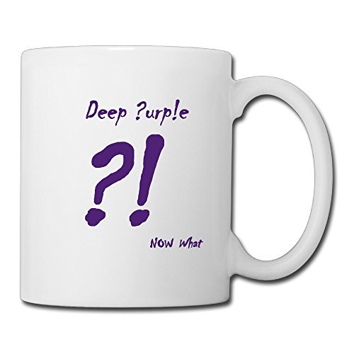 Cool Deep Purple Ceramic Coffee Mug, Tea Cup | Best Gift For Men, Women
And Kids - 13.5 Oz, White