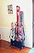 StoreYourBoard Ski Storage Rack, 4 Pair Freestanding Skis Floor Mount, Wide Skis