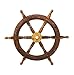 Nautical Specials SH 8763-VC Nautical Sheesham Wood Ship Wheel with Brass Center Home Decoration Gifts (24